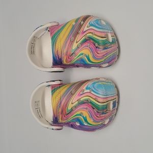 Crocs Toddler size 5 tye dye